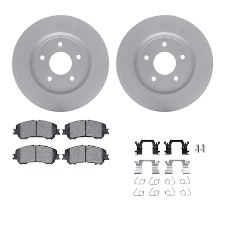 4312-67066, Geospec Rotors With 3000 Series Ceramic Brake Pads Includes Hardware,  Silver